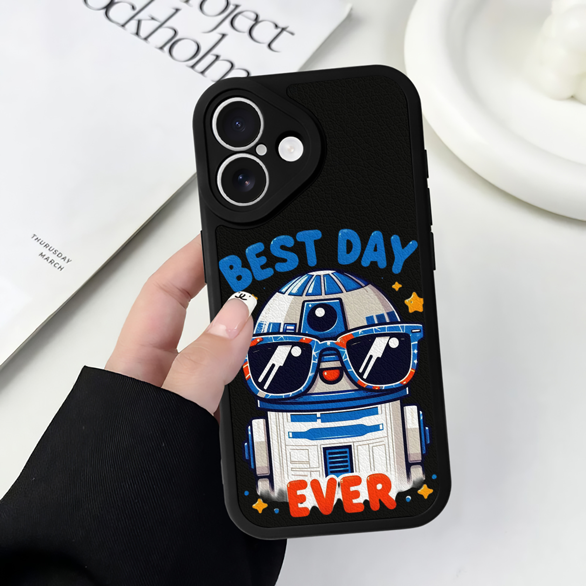 （画像用） スター・ウォーズ Star Wars 【iPhone 16シリーズ対応】シリコンスマホケース（レザー調） 材質：シリコン